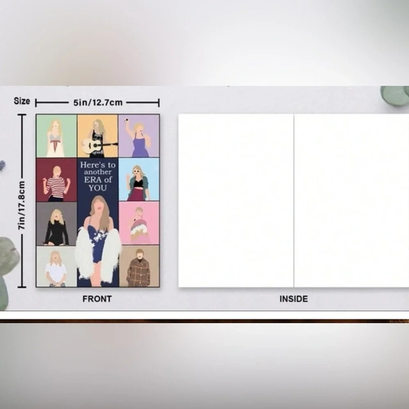 2-Taylor Swift Happy Birthday Card Swiftie Gift Eras Tour Pop Up 2 Card Set - Picture 6 of 8